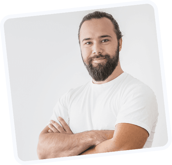 Professional man in white t-shirt