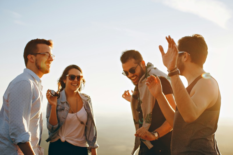 Group of friends enjoying time outdoors